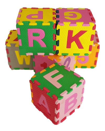 Tatame Com Letras E Números Em E.v.a Infantil 36 Peças 16x16 0