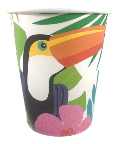 Vasos De Polipapel Verano - Tucán X 6 Un 0