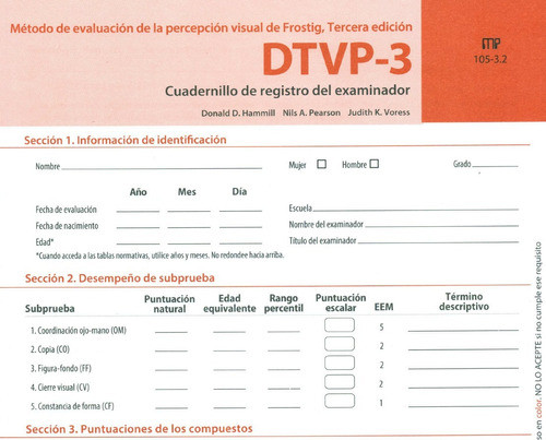 Dtvp-3 Método Evaluación Percepción Visual Frostig 3 1