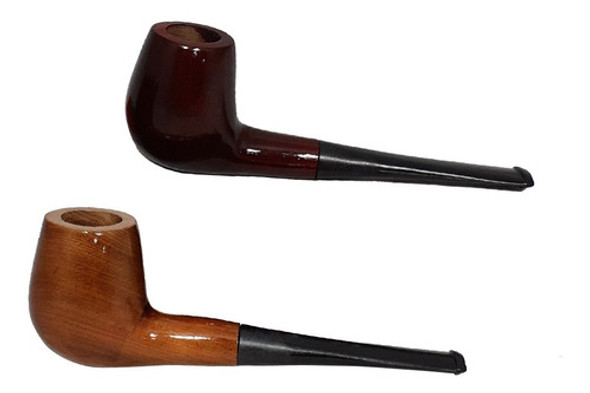 Jogo De Cachimbo Hobby Reto De Madeira C/ 2 Unidades Oferta 0