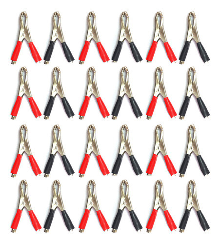 24 Clips Aislados 20a Pinza Cocodrilo Para Bateria. Hy20a 0