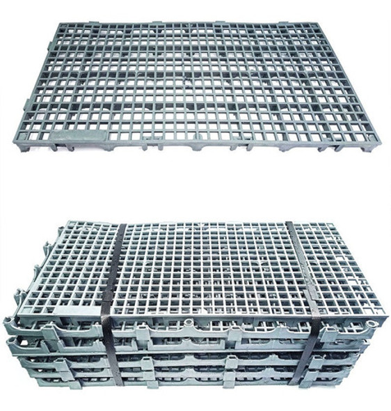 Pallet Estrado Plástico 2,5 X 25x50 Cor Cinza Multiuso 0