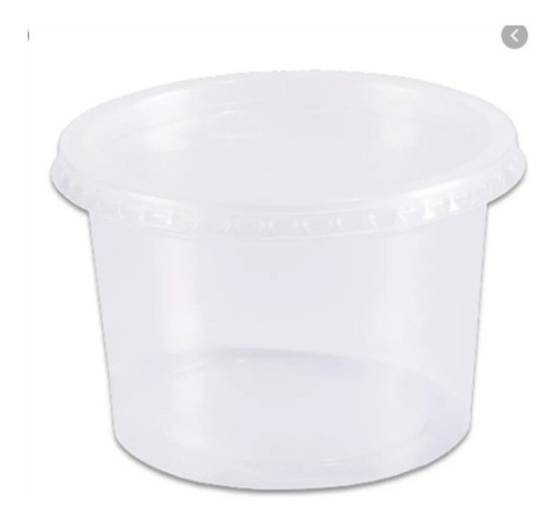 Pote Transparente C/ Tapa Para Micro 400 Ml - 100 Unidades. 1