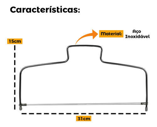 Cortador Fatiador Nivelador Inox Ajustável 2 Fios Para Bolos 1
