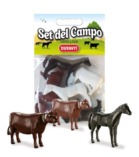 Duravit 630 Set Del Campo Caballos Vacas Animales Plastico 0