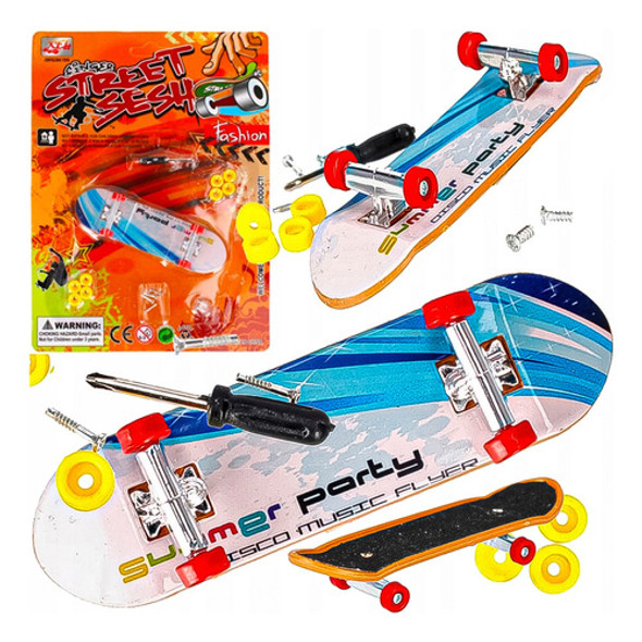 Kit Fingerboard Radical Skate Colorido Infantil + Acessórios 0