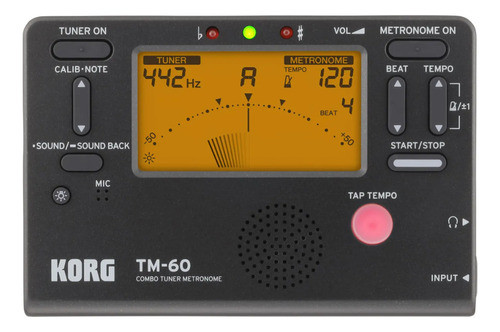Metronomo Korg Afinador Tm 60 Bk 0