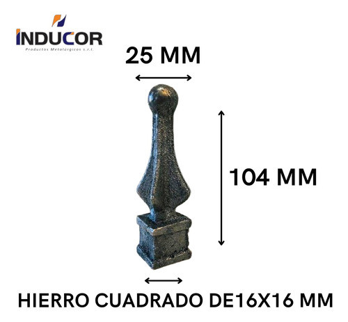 Aplique Nudo 9/16 Simple Adorno Reja Punta X15 Unidad 1