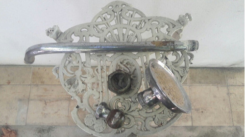 Antiguo Duchero Ducha Movil, Bronce Cromado, Funcionando. 1