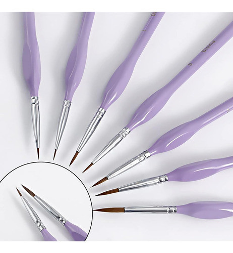 Juego De Pinceles De Pintura De Detalle Biokia, Pinceles En 1