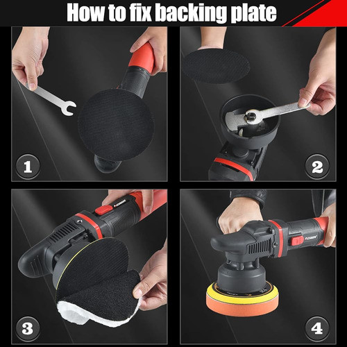 Aoben Car Buffer Polisher, Pulidor De Doble Acción De 6 PuLG 1