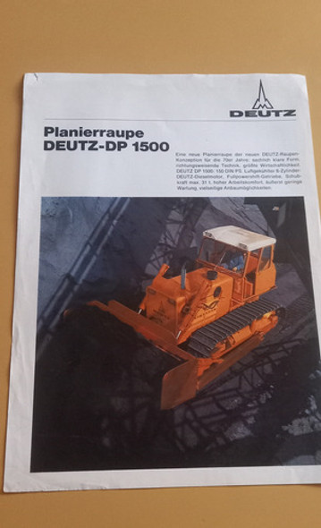 Folleto Planierraupe Deutz Dp 1500 - Alemania 1972 0 Folleto Planierraupe Deutz Dp 1500 - Alemania 1972 0