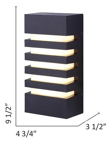 Canarm Lol271bk Ltd Fidjy Led Integrado Luz Exterior Negro C 1