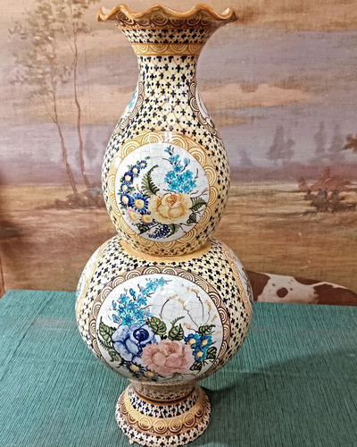 Antiguo Jarron De Cerámica Española Talavera 0