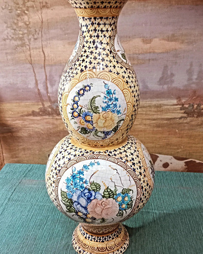 Antiguo Jarron De Cerámica Española Talavera 1