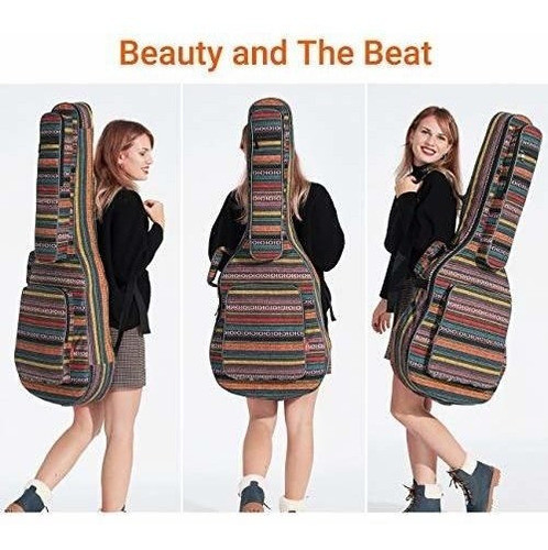 Funda Para Guitarra Clasica Con Soporte, Multicolor 1