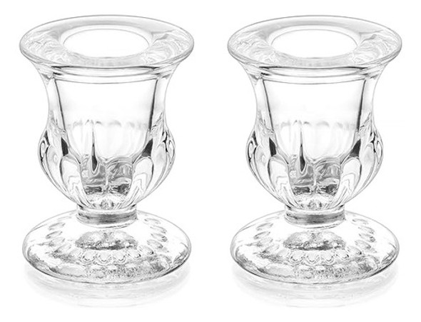 Candelabros Portavelas Vidrio Decoracion  2 Unidades 0