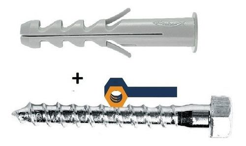 Taco Tarugo +tornillo Tirafondo Fischer Sa10 +1/4x2.1/2 100u 1