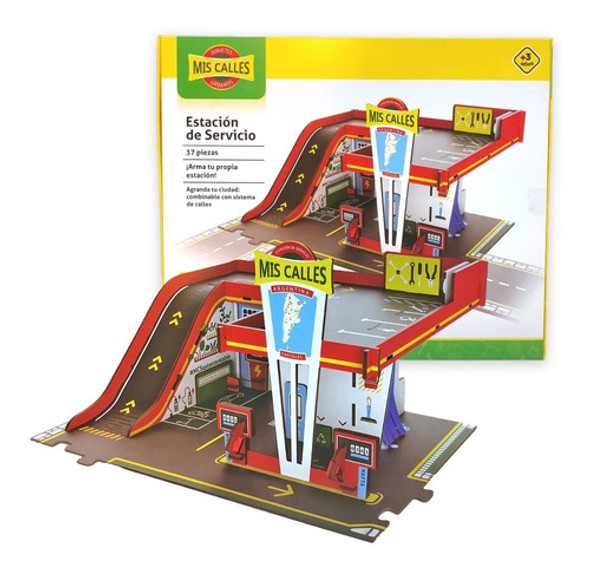 Estacion De Servicio Y Parking 2 Pisos Mis Calles De Madera 0