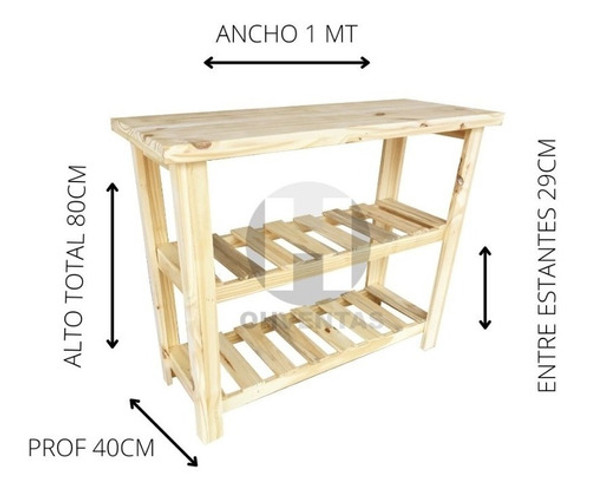 Mesa Quesera 100 Cm 1 Mt Oferta Pino Macizo Desayunador 1
