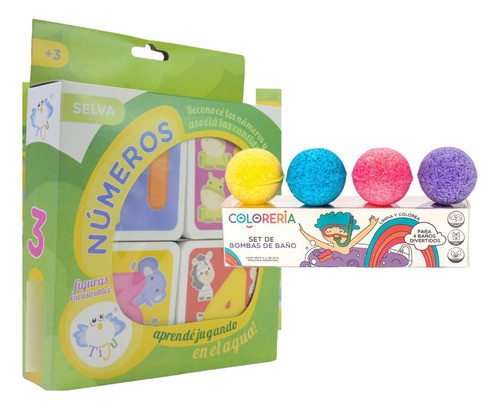 Numeros Encastrables Para Jugar Bañera + Bombas De Colores 0