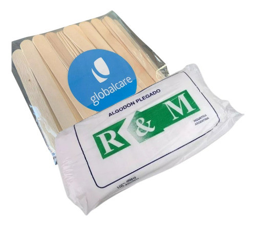 Kit Farmaceutico Algodon 500g Y Palitos Baja Lengua X50 0