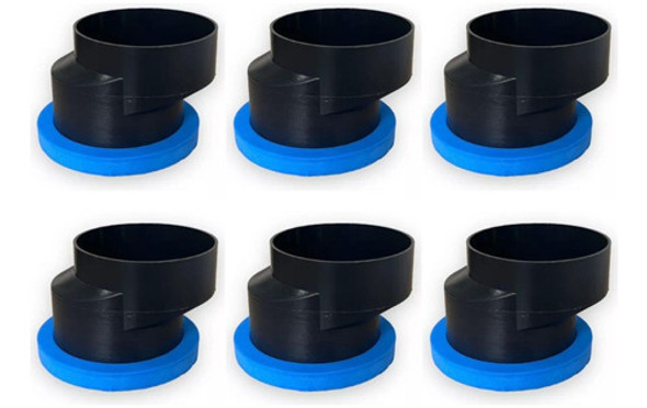 6 Bolsa Excentrica Para Deslocamento De Bacia Vaso 10cm Kit 0