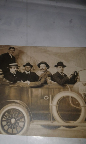 Antigua Foto Fotografia Automovil Familia Retro Caballeros 1