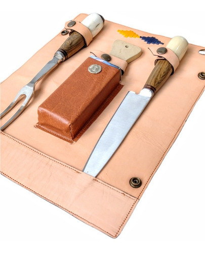 Juego Asado Cuchillo Tenedor Y Piedra Afilar Schmieden 252 1