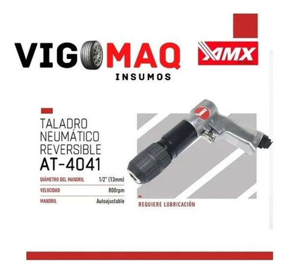 Taladro Agujerea Neumática De 13mm Reversible Amx 1