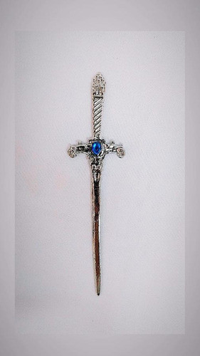 Pequenos Punhais / Punhal / Espada Prata Reta Azul - Zp7 1