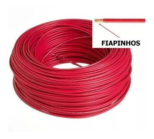Cabinho Flexivel. 26awg =0,14mm Vermelho Rolo C/100mts 1