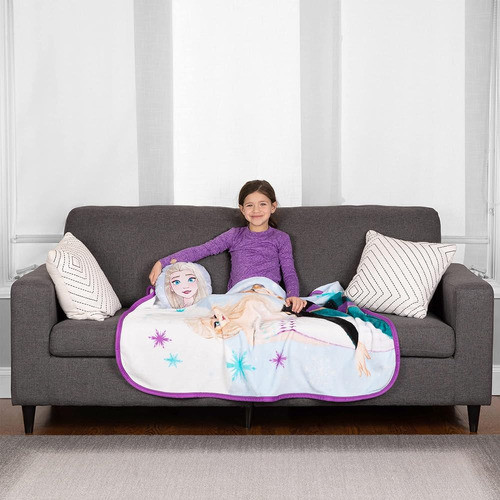 Disney Frozen 2 Kids Bedding Super Soft Plush Almohada Decor 1
