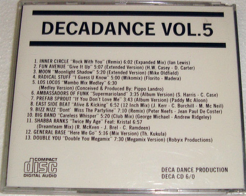 Decadance Vol 5 Inner Circle Ambassadors Of Funk Cd Canada 1