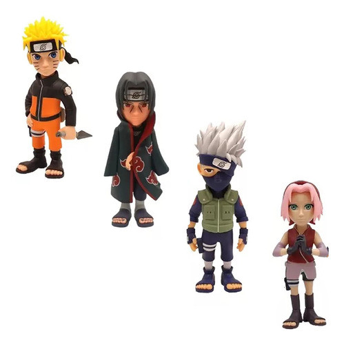 Minix Figuras Naruto Shippuden Mego Pack X4 8cm M4e 0