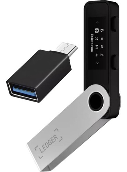 Ledger Nano S Billetera Bitcoin  + Adaptador Cel Android 0