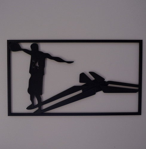 Kobe Bryant Logo + Sombra Impresion 3d Silueta Decorativa 0
