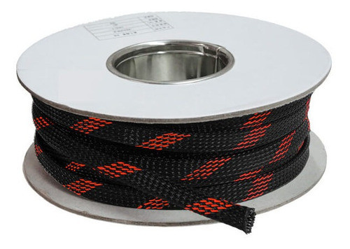 Malha Náutica Expansiva 28 Mm Preto/vermelho (25 M) 0