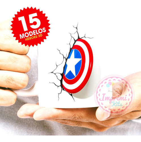Diseños Día Del Niño Efecto 3d Sublimar Tazas Superhéroes 30 1