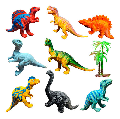 Dinosaurios De Goma Premium Regalo Niño X8 Unidades 0