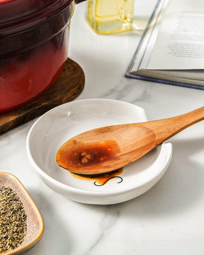 Soporte De Cerámica Blanco Ostra 13cm Para Decorar Cocina 1