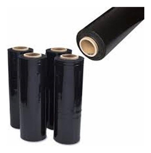Film Stretch Negro 50cm Sin Mango X 4kg Caja X 4 Rollos 0