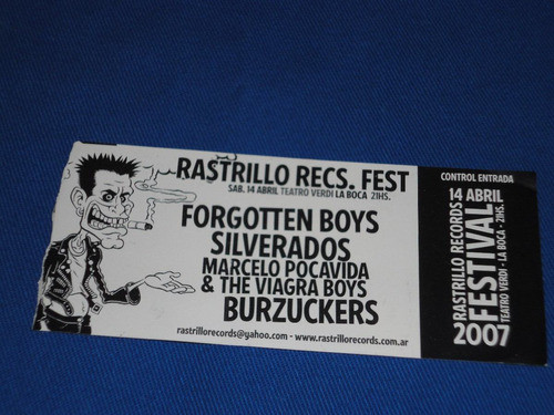 Pocavida/forgotten Boys(entrada Al Rastrillo Records Festiva 0