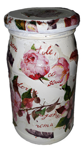 Frasco Vidrio Decorado Vs Modelos(decoupage/decoup+lámina) 1