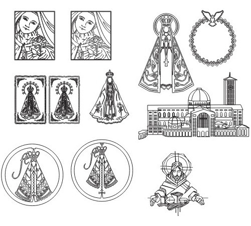 Vetor, Chaveiros Religiosos, Cnc Laser + Brindes 1