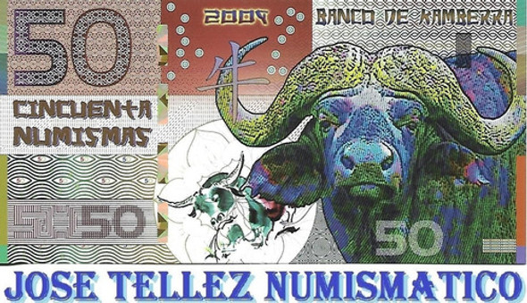 Kamberra Billete 50 Numismas Año Del Bufalo Unc Palermo 0