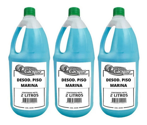 Desodorante Piso El Cacique Marina 2lts Pack 3u (cod 2297) 0