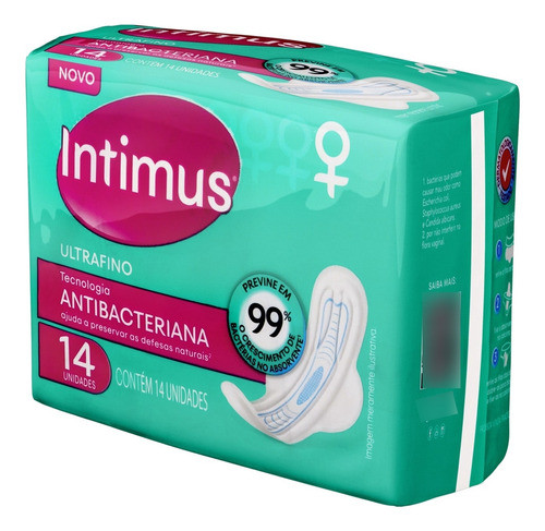Kit 8 Pacote Absorvente Com Abas Ultrafino Intimus 14un Cada 1