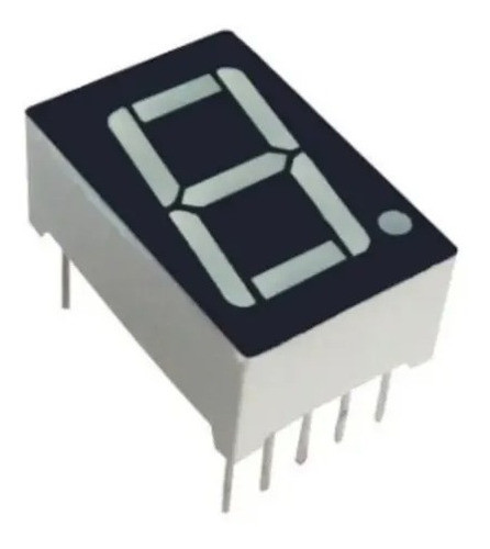 Display Led 7 Segmentos 1 Bit 10 Pines Anodo Naranja 0.56 0