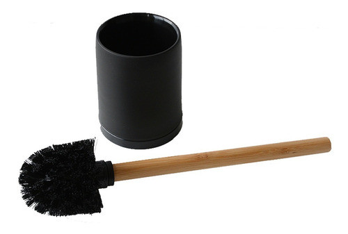 Escobilla Color Negro, Con Mango De Bambu Un Lindo Regalo 0